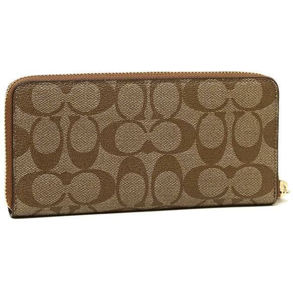 コーチ 財布 COACH F59267 IMBDX レディース 長財布 カーキ/サドル 詳細画像