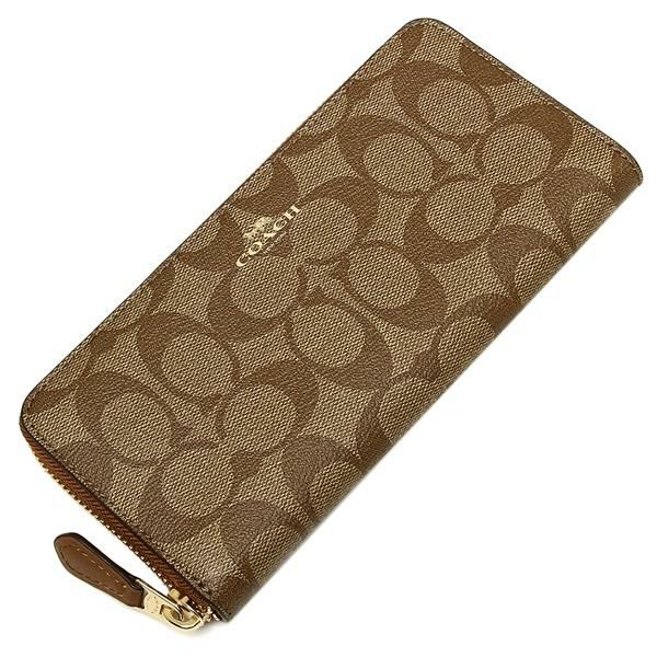 コーチ 財布 COACH F59267 IMBDX レディース 長財布 カーキ/サドル 詳細画像