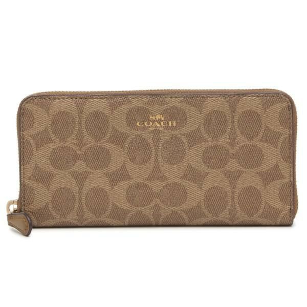 コーチ 財布 COACH F59267 IMBDX レディース 長財布 カーキ/サドル 詳細画像