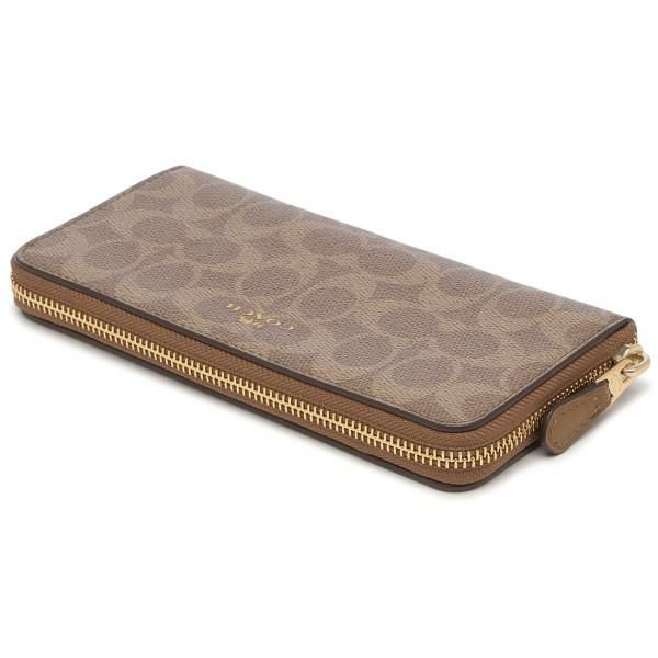 COACH 長財布 カーキ レディース F59267 IMBDX コーチ 長財布 財布 レディース シグネチャー カーキ&サドル
