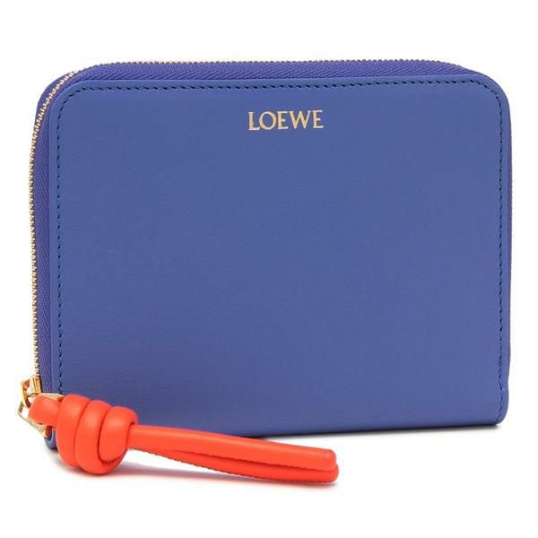ロエベ 二つ折り財布 ノットコンパクト ミニ財布 ブルー レディース LOEWE CEM1CWZX01 5697 ロエベ 二つ折り財布 ノットコンパクト ミニ財布 ブルー レディース LOEWE CEM1CWZX01 5697