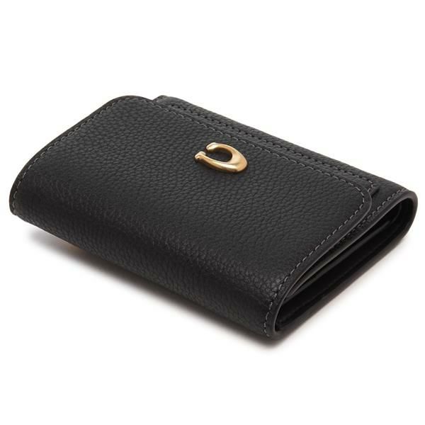 COACH レディース ミニ財布 CAO13 B4BK コーチ 二つ折り財布 ミラ スモールフラップウォレット ブラック