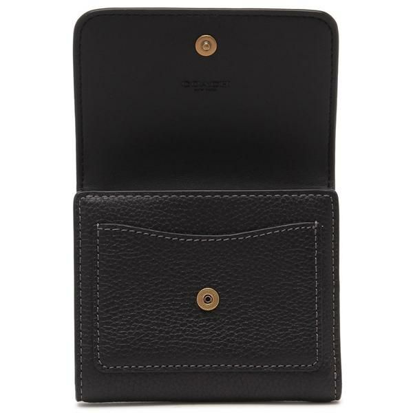 コーチ 二つ折り財布 ミラ スモールフラップウォレット ブラック