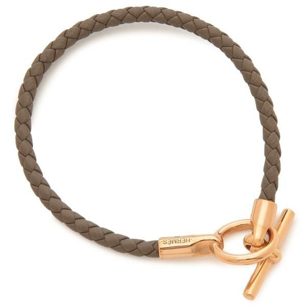 エルメス ブレスレット バングル グレナン エトゥープ ピンクゴールド金具 グレー レディース HERMES H071681 FO 18 T2(腕回り約15.5cm) エルメス ブレスレット バングル グレナン エトゥープ ピンクゴールド金具 グレー レディース HERMES H071681 FO 18 T2(腕回り約15.5cm)