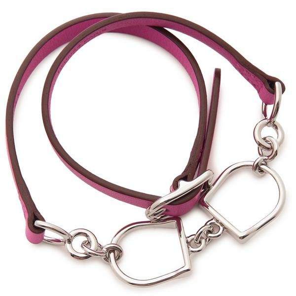 エルメス ブレスレット バングル エトリエ C刻印 2重巻き ピンク レディース HERMES H074205 CK 9I エルメス ブレスレット バングル エトリエ C刻印 2重巻き ピンク レディース HERMES H074205 CK 9I