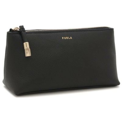 FURLA ブラック ボディバッグ・ウエストポーチ 美品】FURLA フルラ ボディバッグ ウエストポーチ レザー
