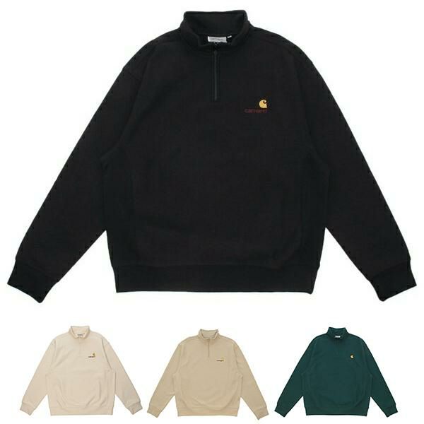 カーハート スウェット アメリカンスクリプトハーフジップスウェットシャツ メンズ Carhartt WIP I02014 S カーハート スウェット アメリカンスクリプトハーフジップスウェットシャツ メンズ Carhartt WIP I02014 S