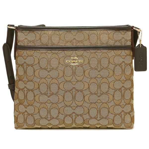 コーチ バッグ COACH F29960 IMC7C シグネチャー ジャカード ファイル クロスボディ レディース ショルダーバッグ カーキ/ブラウン 詳細画像