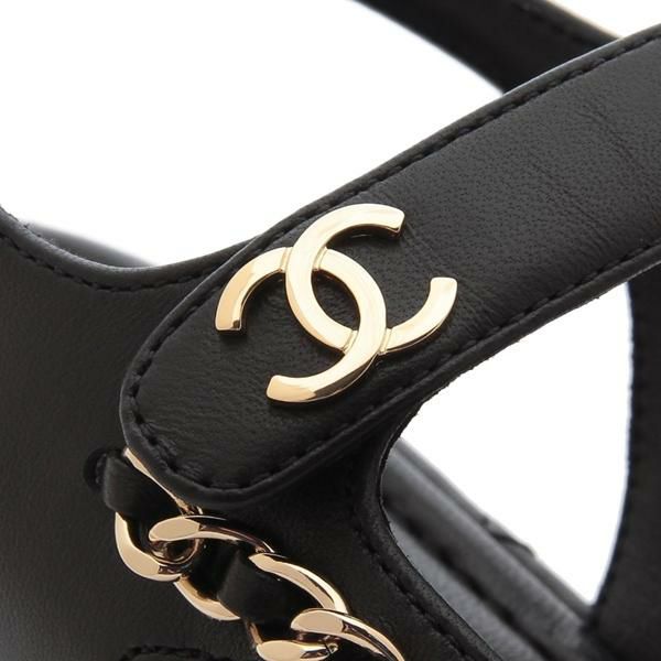 シャネル サンダル ミュール CCロゴ ブラック レディース CHANEL