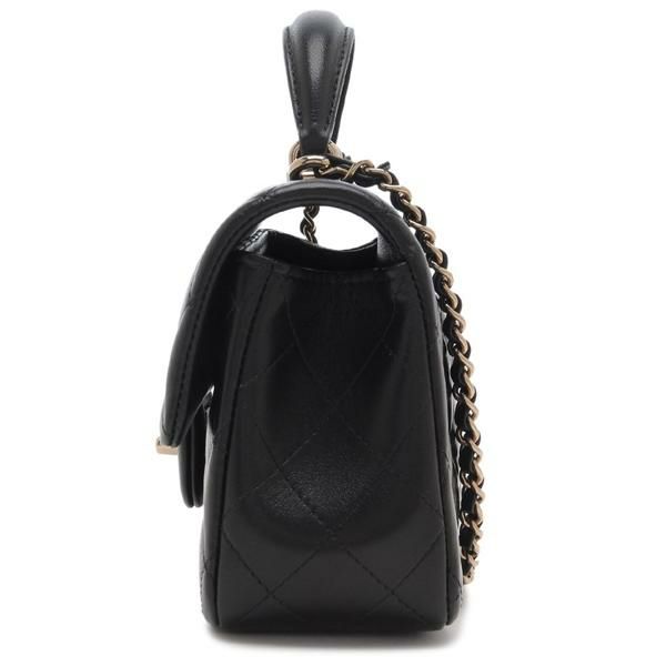 シャネル ショルダーバッグ ハンドバッグ マトラッセ CCロゴ ブラック レディース CHANEL AS2431 B06660 94305 シャネル ショルダーバッグ ハンドバッグ マトラッセ CCロゴ ブラック