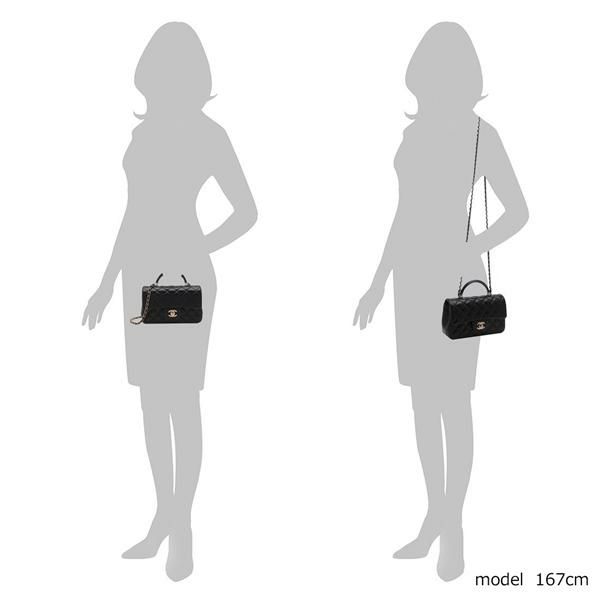 シャネル ショルダーバッグ ハンドバッグ マトラッセ CCロゴ ブラック