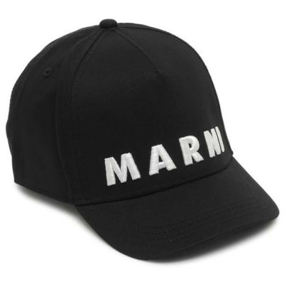 マルニ MARNI 帽子 キャップ 刺しゅうロゴ入り オーガニック