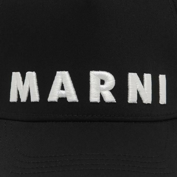 マルニ 帽子 ベースボールキャップ ブラック ガールズ MARNI