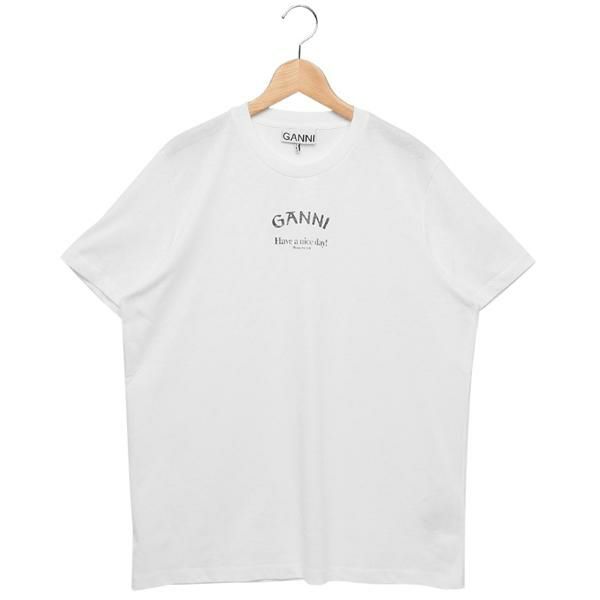 ガニー Tシャツ カットソー ホワイト レディース GANNI T3561 151 2025春夏新作 S ガニー Tシャツ カットソー ホワイト レディース GANNI T3561 151 2025春夏新作 S