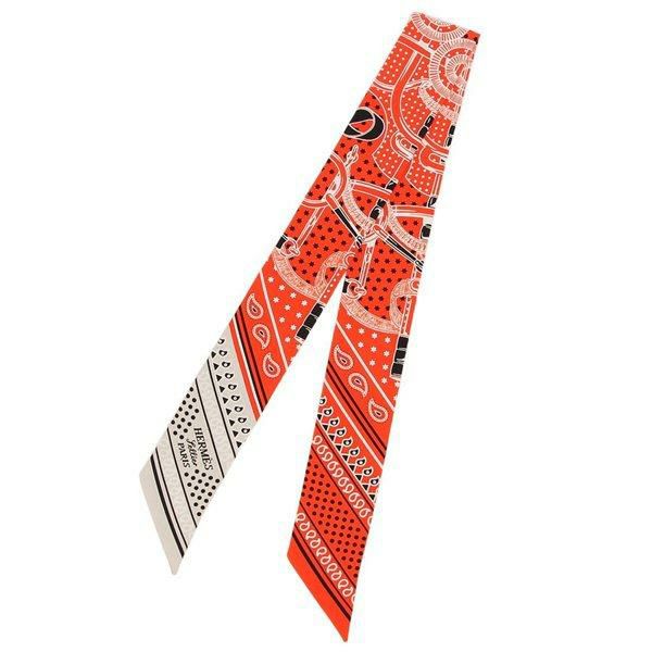 エルメス スカーフ エプロン ドール バンダナ ツイリー オレンジ ホワイト レディース HERMES H062978S 05 エルメス スカーフ エプロン ドール バンダナ ツイリー オレンジ ホワイト レディース HERMES H062978S 05