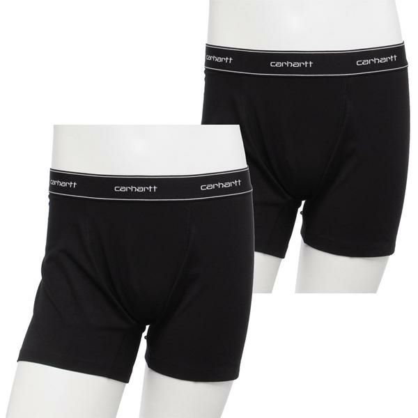 カーハート Carhartt WIP インナー コットントランクス 2枚セット ブラック メンズ I029375 933 M カーハート Carhartt WIP インナー コットントランクス 2枚セット ブラック メンズ I029375 933 M