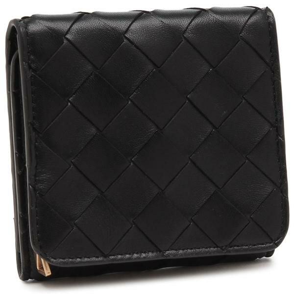 ボッテガヴェネタ 三つ折り財布 ミニ財布 ブラック レディース BOTTEGA VENETA 741731 VCPP2 8425 ボッテガヴェネタ 三つ折り財布 ミニ財布 ブラック レディース BOTTEGA VENETA 741731 VCPP2 8425