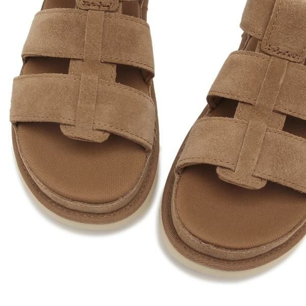 UGG ブラウン プラットフォームサンダル アグ UGG アグ 厚底 サンダル ゴールデンスターハイ スライド