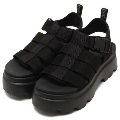 中古・古着通販】UGG (アグ) ウェッジソールサンダル ブラック