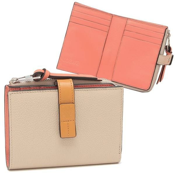 ロエベ 二つ折り財布 ANAGRAM アナグラム ミニ財布 ベージュ ピンク レディース LOEWE C660P30X02 2463 ロエベ 二つ折り財布 ANAGRAM アナグラム ミニ財布 ベージュ ピンク レディース LOEWE C660P30X02 2463