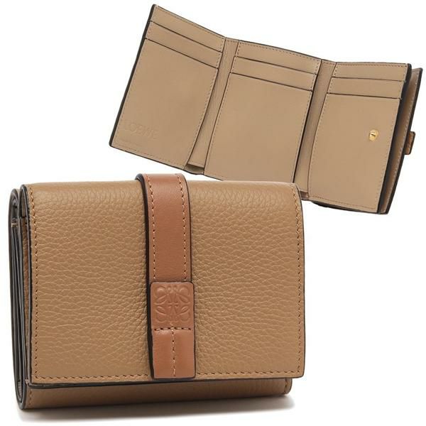 ロエベ 三つ折り財布 ANAGRAM アナグラム ミニ財布 ブラウン ベージュ レディース LOEWE C660TR2X01 0608 ロエベ 三つ折り財布 ANAGRAM アナグラム ミニ財布 ブラウン ベージュ レディース LOEWE C660TR2X01 0608
