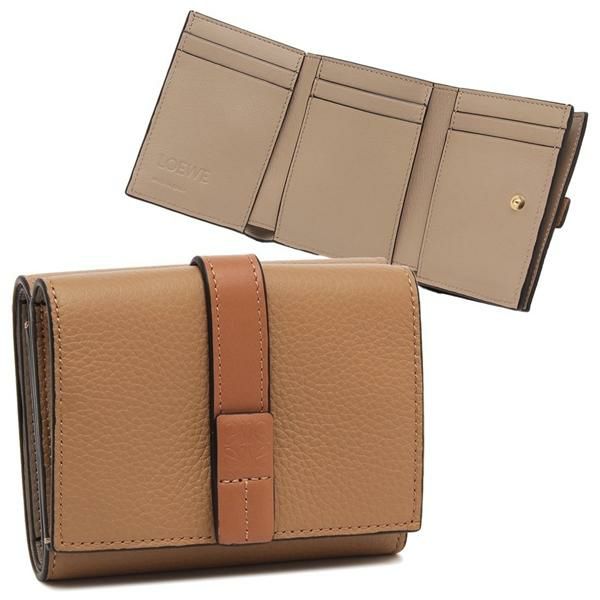 ロエベ 三つ折り財布 ANAGRAM アナグラム ミニ財布 ブラウン ベージュ レディース LOEWE C660TR2X03 0608 ロエベ 三つ折り財布 ANAGRAM アナグラム ミニ財布 ブラウン ベージュ レディース LOEWE C660TR2X03 0608