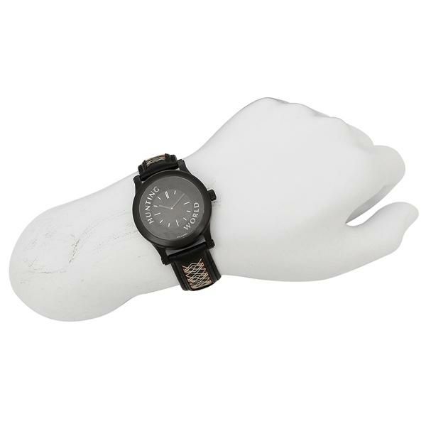 ハンティングワールド 時計 HUNTING WORLD HWS001BK ソルジャー コラボレーションモデル メンズ腕時計 ウォッチ ブラック 詳細画像