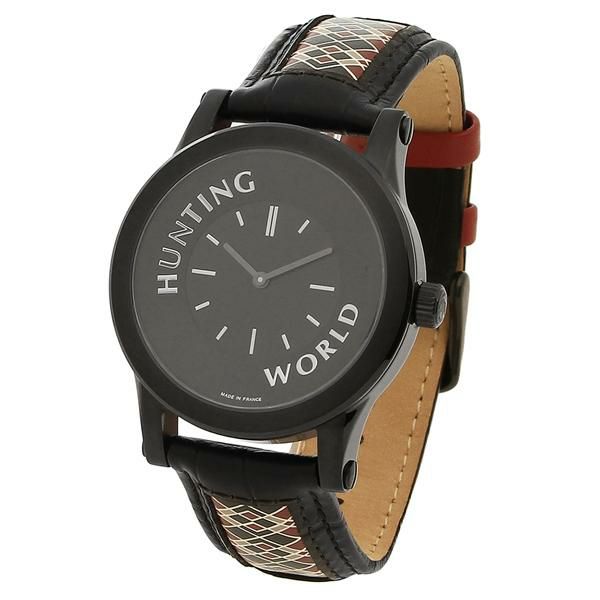ハンティングワールド 時計 HUNTING WORLD HWS001BK ソルジャー コラボレーションモデル メンズ腕時計 ウォッチ ブラック 詳細画像
