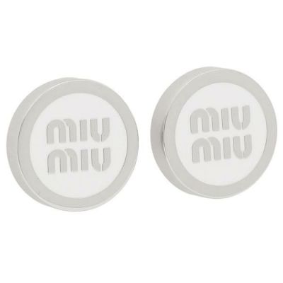 miu miu ロゴ　ホワイト　エナメルメタル ピアス miu miu ロゴ ホワイト エナメルメタル ピアス 楽天市場】MIU MIU