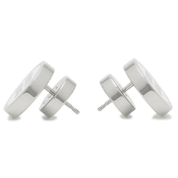 ミュウミュウ ピアス エナメルメタル ホワイト シルバー レディース