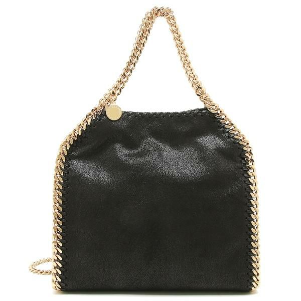 ステラマッカートニー バッグ STELLA McCARTNEY 371223 W9355 1000 SHAGGY DEER MINI TOTE FALABELLA ファラベラ ミニベラ エコレザー レディース トートバッグ BLACK 黒 詳細画像