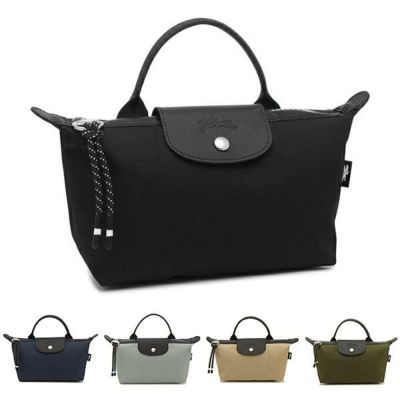 イクラ☆LONGCHAMP 黒 レザー ビジネスバッグ LONGCHAMP Longchamp ロンシャン ショルダーバッグ LE PLIAGE