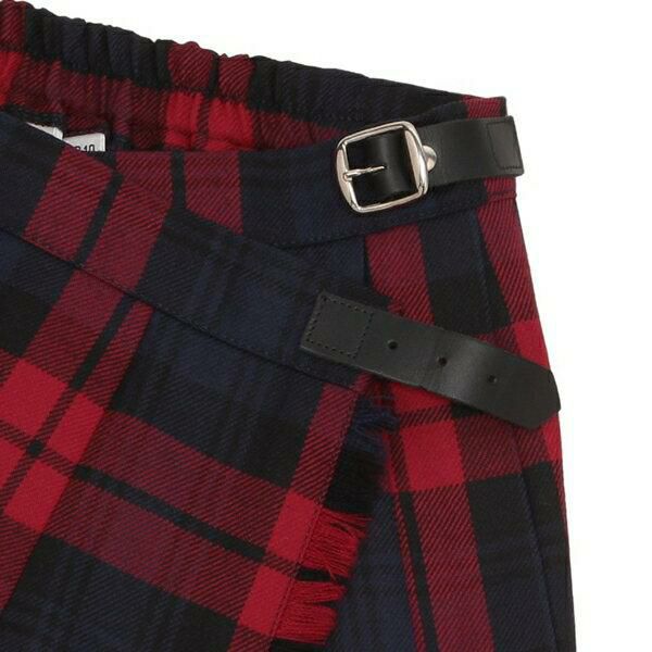 オニールオブダブリン スカート ロングイージーキルト 83cm レッド