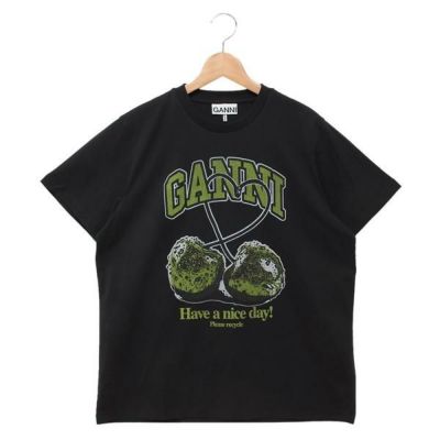 ガニー Tシャツ カットソー クマ プリントTシャツ ホワイト