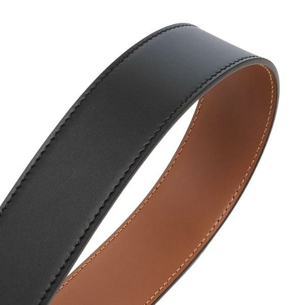 ロエベ ベルト リバーシブルアナグラム 4cm ブラック ベージュ メンズ