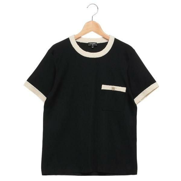シャネル ニット セーター Tシャツ カットソー CCマーク ココマーク ブラック レディース CHANEL P80092 K11529 U1483 34 シャネル ニット セーター Tシャツ カットソー CCマーク ココマーク ブラック レディース CHANEL P80092 K11529 U1483 34