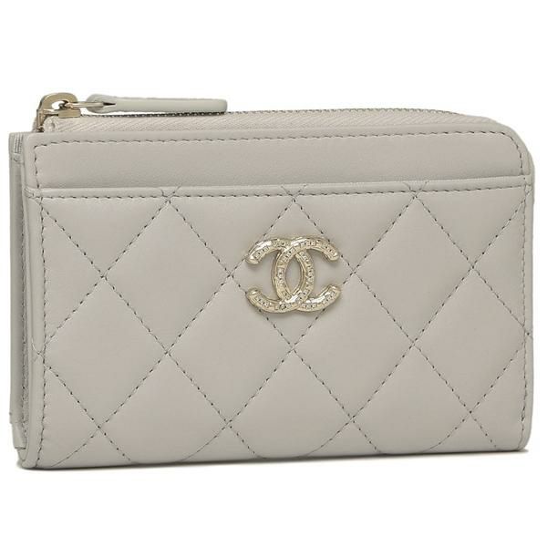 シャネル フラグメントケース カードケース マトラッセ ココマーク CCマーク グレー ホワイト レディース CHANEL AP4731 B20682 U1117 シャネル フラグメントケース カードケース マトラッセ ココマーク CCマーク グレー ホワイト レディース CHANEL AP4731 B20682 U1117
