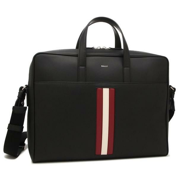 バリー ブリーフケース ビジネスバッグ ブラック レッド メンズ BALLY 6308443 I946P A4対応 2025春夏新作 バリー ブリーフケース ビジネスバッグ ブラック レッド メンズ BALLY 6308443 I946P A4対応 2025春夏新作