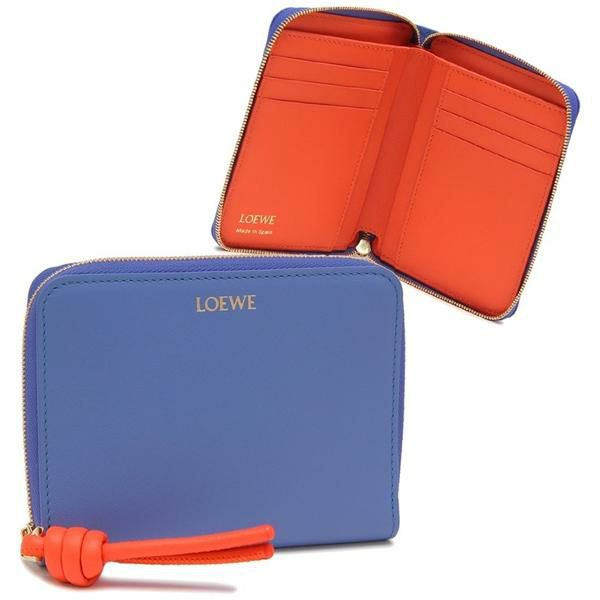 ロエベ 二つ折り財布 ノット コンパクト ミニ財布 ブルー レディース LOEWE CEM1CWZX01 5679 ロエベ 二つ折り財布 ノット コンパクト ミニ財布 ブルー レディース LOEWE CEM1CWZX01 5679