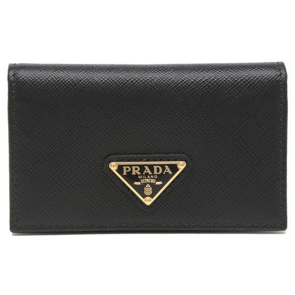 ♡PRADA♡サフィアーノトライアングル カードケース プラダ カードケース サフィアーノトライアングル ブラック