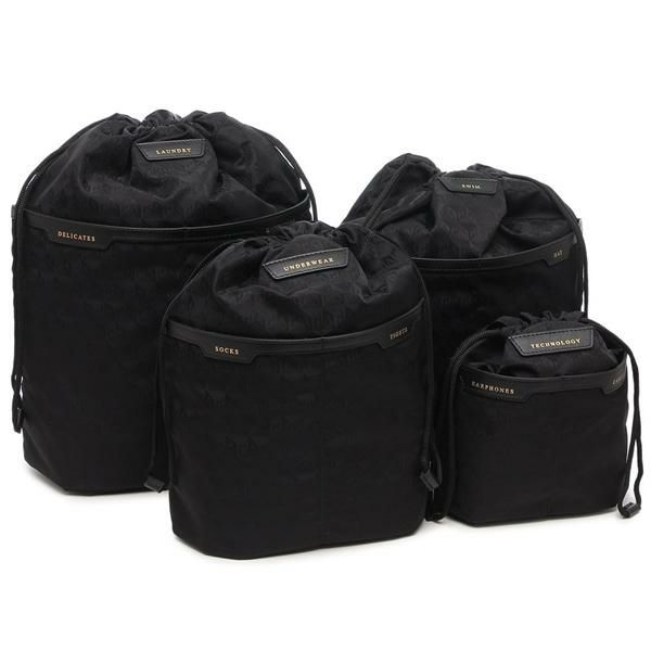 アニヤハインドマーチ ポーチ ドローストリング 巾着 4個セット ブラック メンズ レディース ユニセックス ANYA HINDMARCH 5050925187732 2025春夏新作 アニヤハインドマーチ ポーチ ドローストリング 巾着 4個セット ブラック メンズ レディース ユニセックス ANYA HINDMARCH 5050925187732 2025春夏新作