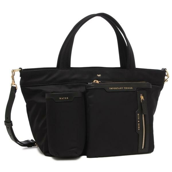 アニヤハインドマーチ トートバッグ ショルダーバッグ ミニマルチポケット ブラック レディース ANYA HINDMARCH 5050925193474 アニヤハインドマーチ トートバッグ ショルダーバッグ ミニマルチポケット ブラック レディース ANYA HINDMARCH 5050925193474