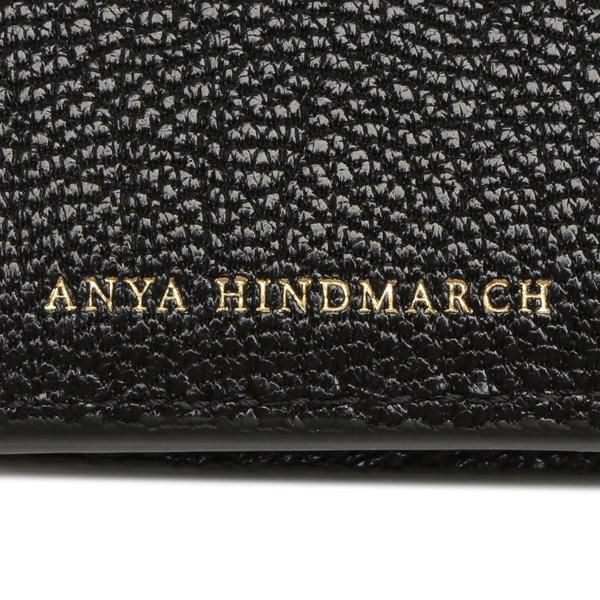 アニヤハインドマーチ 三つ折り財布 アイズ ミニ ブラック レディース