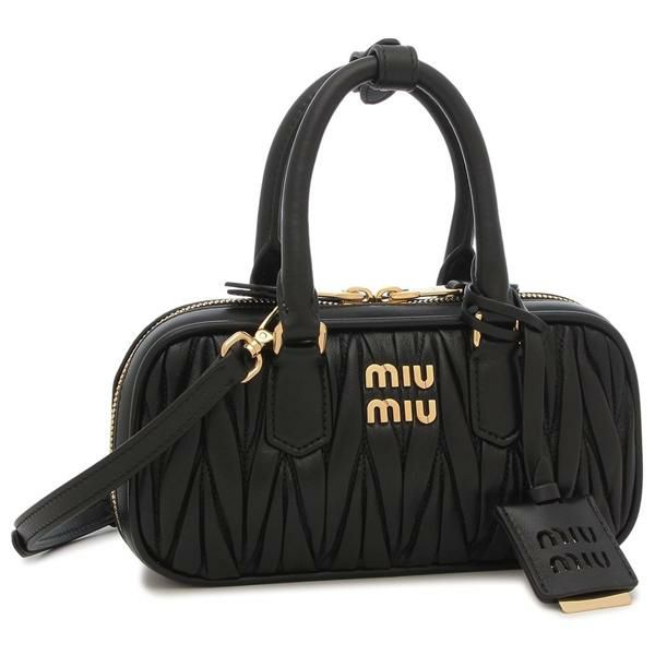 ミュウミュウ ハンドバッグ ショルダーバッグ マテラッセ アルカディ ミニ ブラック レディース MIU MIU 5BP088 AN88 F0002 2025秋冬新作 ミュウミュウ ハンドバッグ ショルダーバッグ マテラッセ アルカディ ミニ ブラック レディース MIU MIU 5BP088 AN88 F0002 2025秋冬新作