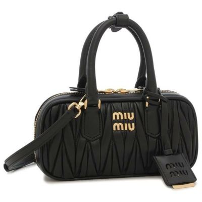 ミュウミュウ アルカディレギュラーブラックトップケース25/26FW ミュウミュウ アルカディレギュラーブラックトップケース 25
