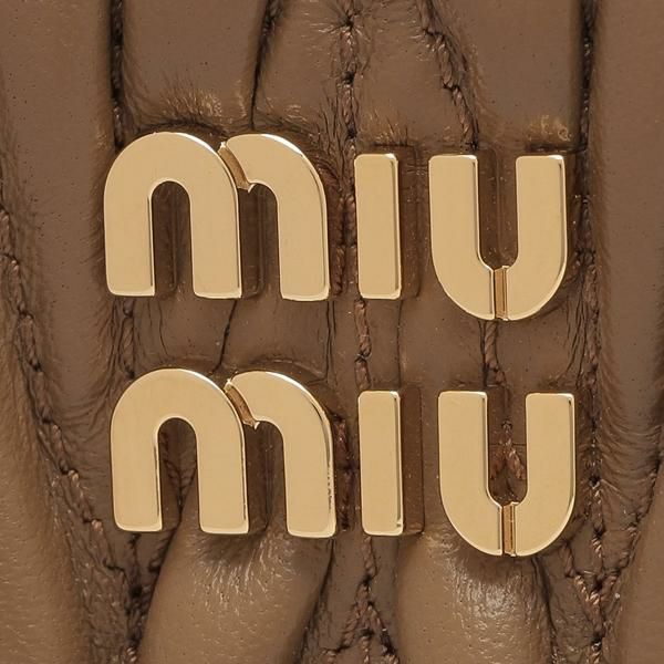 miumiu マテラッセレザー 二つ折り 財布 5ML024-AFPP-F098L miu ミュウミュウ miumiu マテラッセ レザー 二つ折り 財布