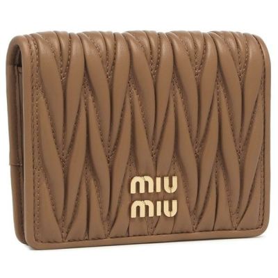 miu miu 二つ折り財布 ブラウン 楽天市場】【ｸｰﾎﾟﾝ5%OFF】ミュウミュウ／MIU MIU 
