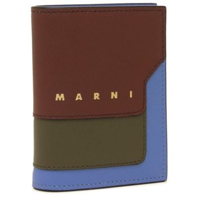 MARNI 二つ折り財布 PFMOQ14U28 LV520 マルニ 二つ折り財布 ブルー マルチカラー レディース MARNI