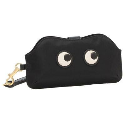 海外限定◆Anya Hindmarch◆メガネポーチ◆ブラック 海外限定◇Anya Hindmarch◇メガネポーチ◇ブラック (Anya