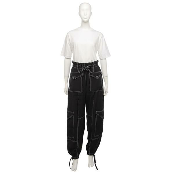 パンツ GANNI Woman Pants Black F8807 099 Pants Ganni in ultra light black viscose